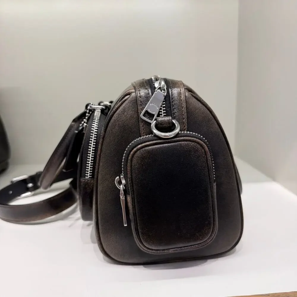 NEW‼️Coach Rowan Satchel Bag With Pockets In Loved Leather CES83